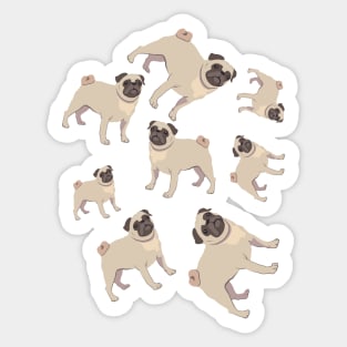 Pug Love T-shirts Sticker